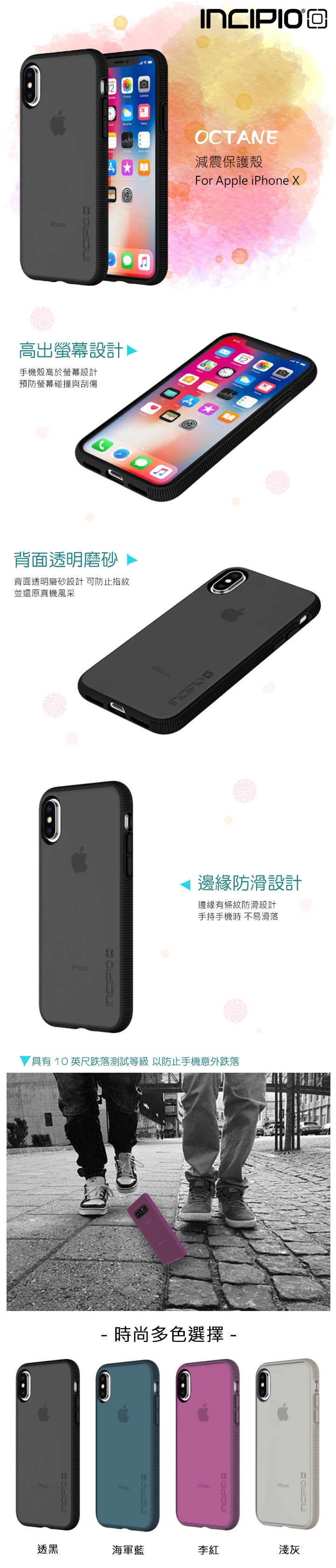 INCIPIO Apple iPhone X OCTANE 保護殼