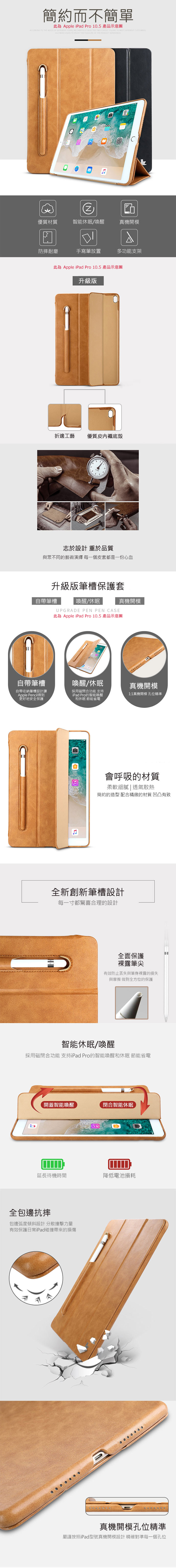 JISONCASE Apple iPad Pro 11(FaceID) 三折皮套