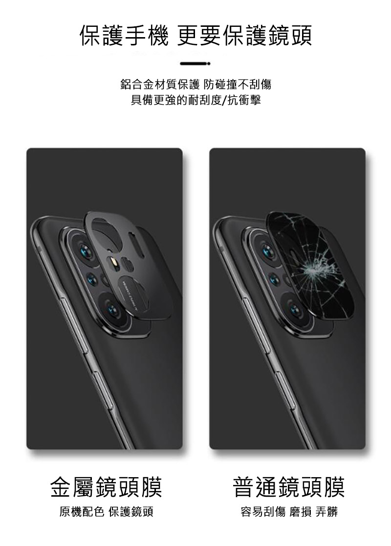保護手機 更要保護鏡頭鋁合金材質保護 防碰撞不刮傷具備更強的耐刮度/抗衝擊金屬鏡頭膜普通鏡頭膜原機配色 保護鏡頭容易刮傷 磨損 弄髒