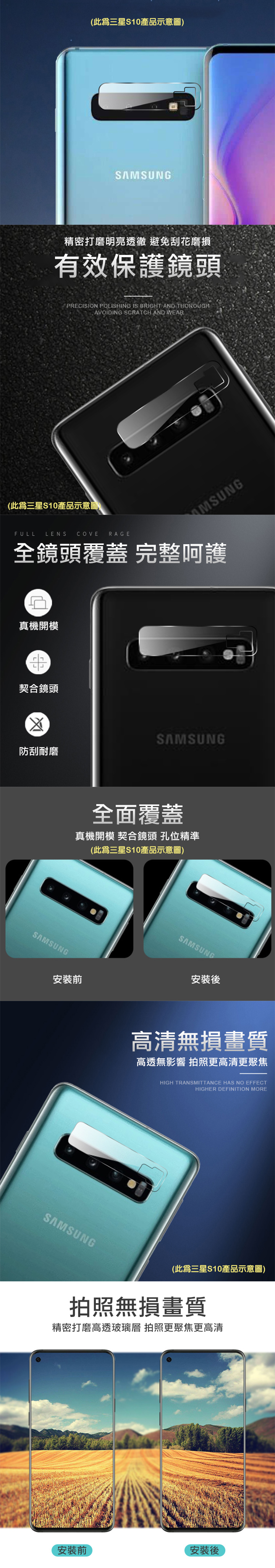 QinD SAMSUNG Galaxy S10e 鏡頭玻璃貼(兩片裝)