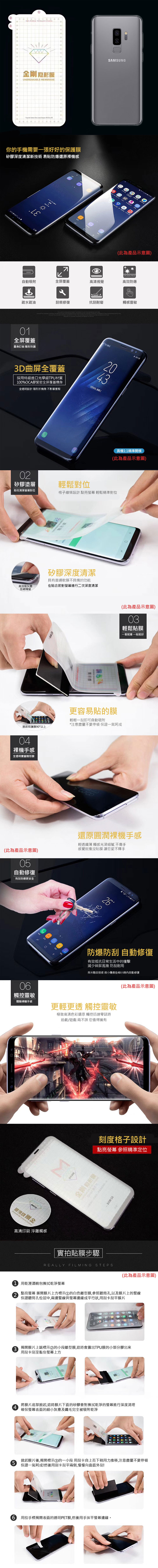 QinD SAMSUNG Galaxy S9+ 金剛隱形膜(背膜)